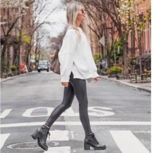 SPANX Pants - Spanx Faux Leather Leggings Size M